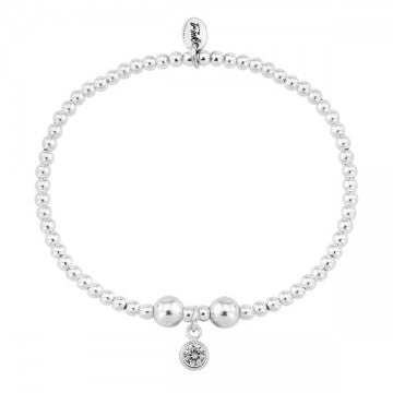 Silver and Crystal CZ April birthstone bracelet Bracelet Trink   