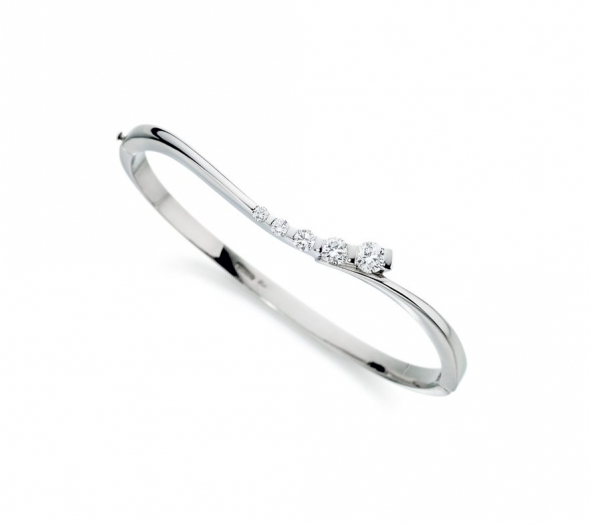 Wharton heavy 18ct white gold 1.02ct diamond set bangle Bangle Christopher Wharton   