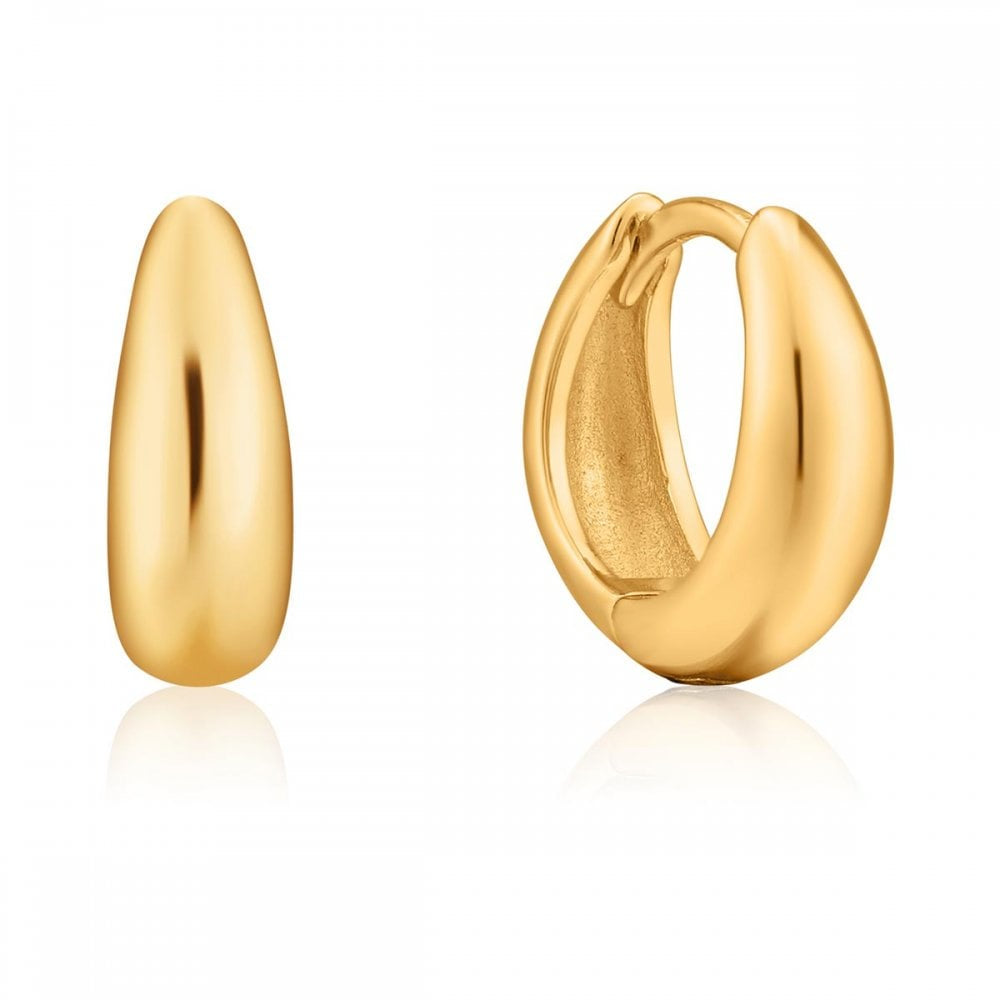 Gold luxe huggie hoop earrings Earrings Ania Haie