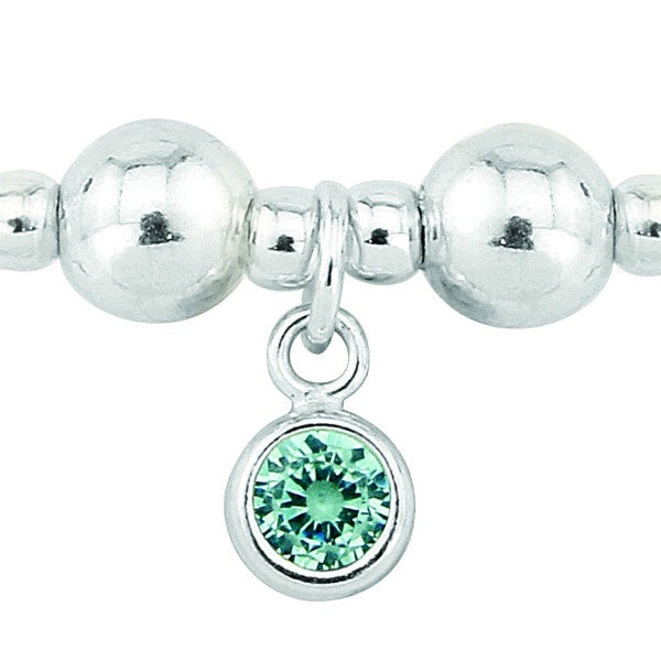 Silver Aqua CZ March birthstone bracelet Bracelet Trink