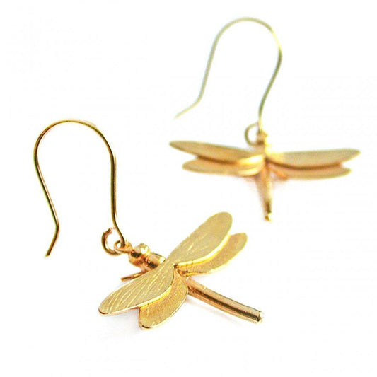 Alex Monroe Silver gold plated dragonfly hook earrings Earrings Alex Monroe