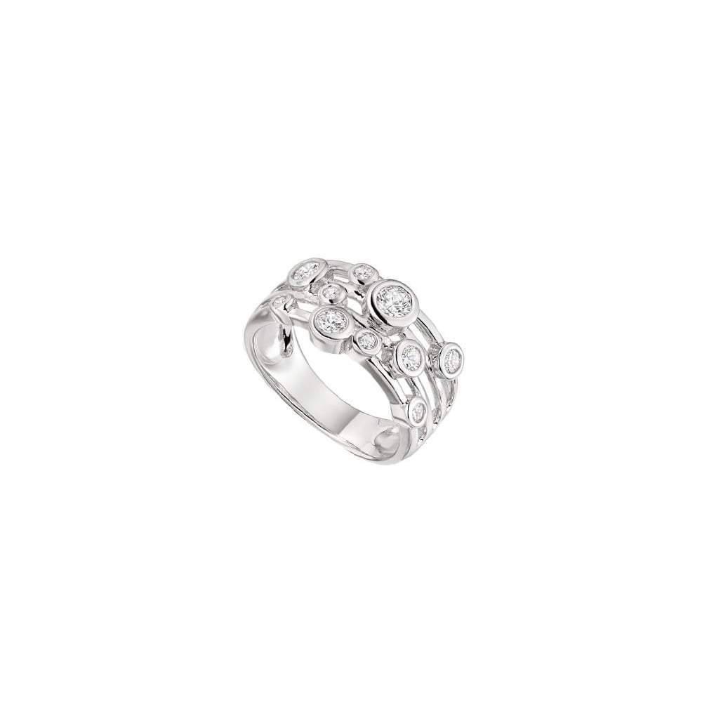 Silver and cubic zirconia bubbles ring Ring Amore