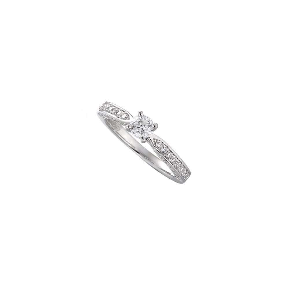 Silver love me do ring set with cz's Ring Amore
