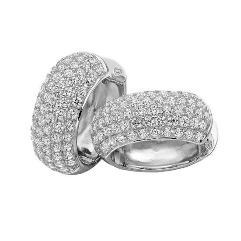 Silver simply twinkly hoop earrings Earrings Amore