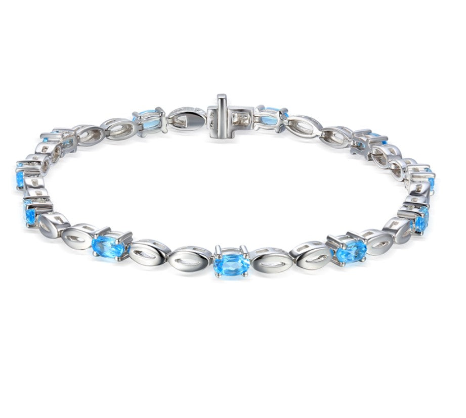 Silver Topaz Flamboyant Bracelet Bracelet Amore