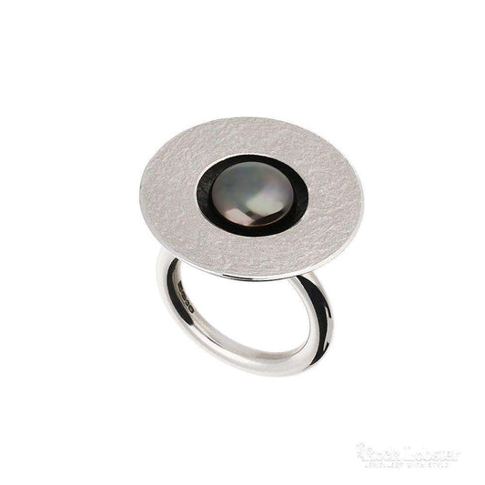 Silver peacock pearl ring size M Ring Atelier Gilmar