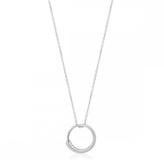Silver luxe circle necklace Necklace Ania Haie