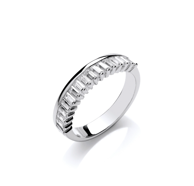 Baguette cubic 2025 zirconia ring