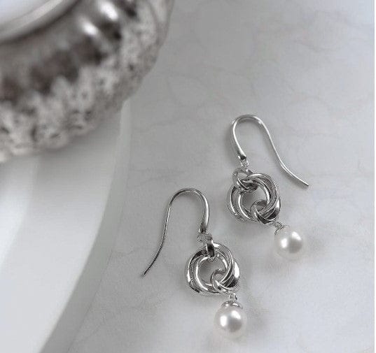 Bevel Trilogy Pearl Drop Earrings Earrings Kit Heath