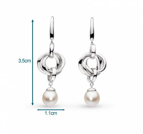 Bevel Trilogy Pearl Drop Earrings Earrings Kit Heath   