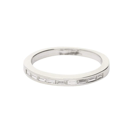 Platinum half eternity ring with baguette diamonds 0.34ct Ring Buchwald