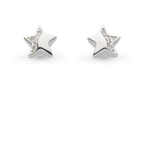 Silver CZ miniature sparkle shining star stud earrings Earrings Kit Heath