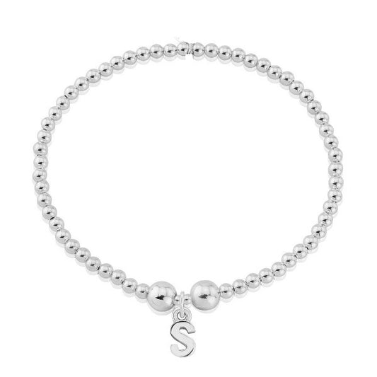 Silver letter S charm bracelet Bracelet Trink   