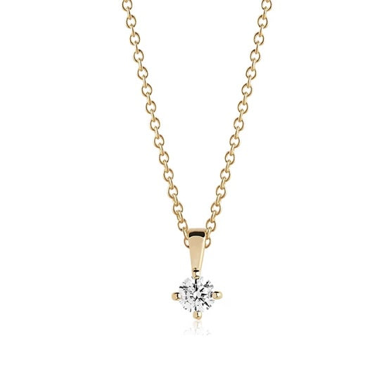 Sif Jakob Gold CZ princess piccolo round necklace Necklace Sif Jakobs