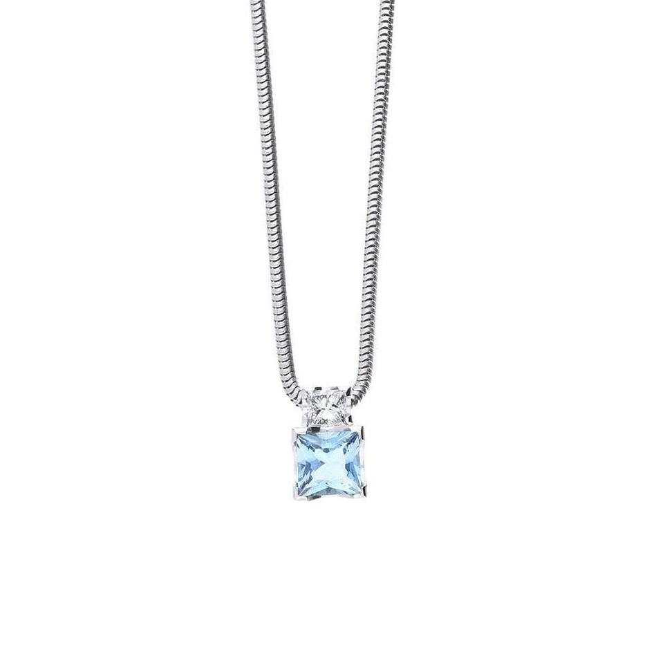 18ct white gold and aquamarine and diamond pendant Pendant Christopher Wharton