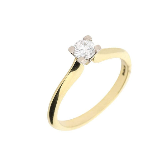 White and yellow gold brilliant cut 0.27ct natural diamond ring Ring Christopher Wharton