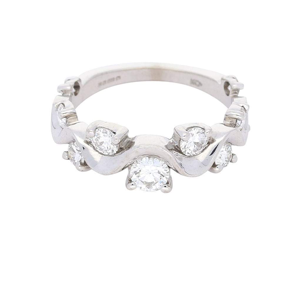 18ct White gold scattered 0.89ct natural diamond ring Ring Christopher Wharton