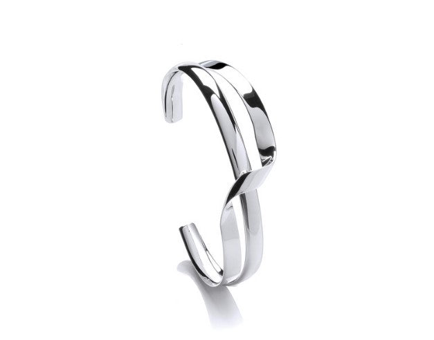 Silver Chunky Double Twist Bangle Bangles Cavendish French