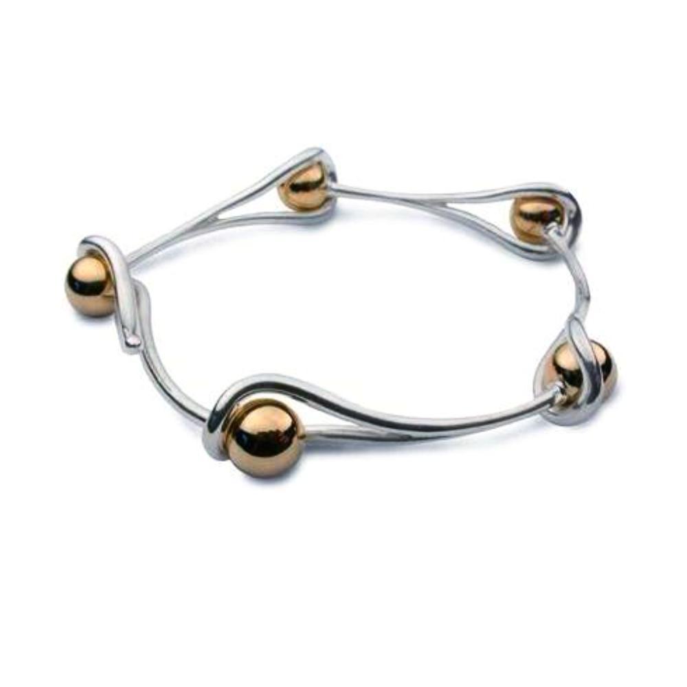 Silver & 9ct gold heavy interlink bracelet Bracelet Church House