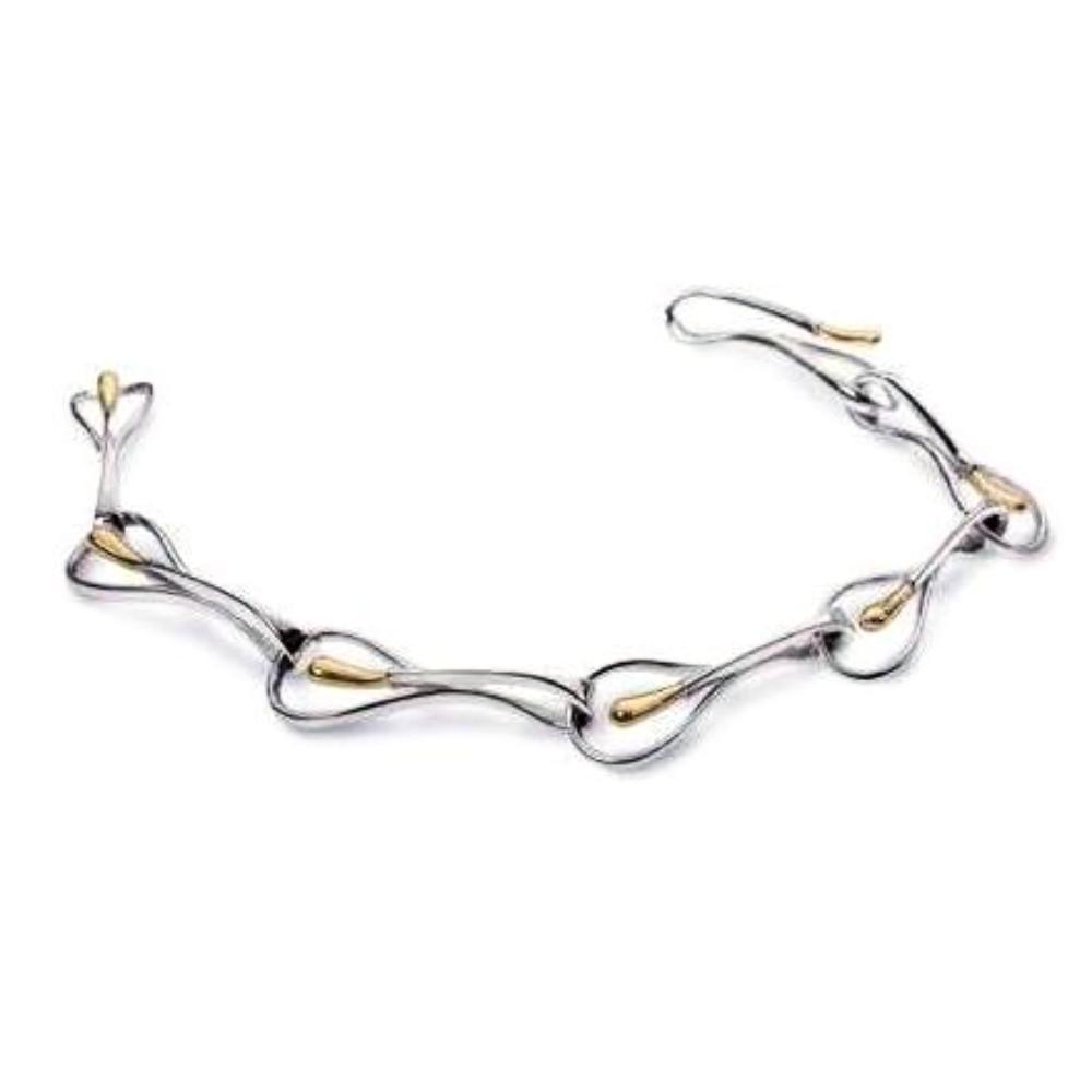 Silver & 9ct gold lovespoon link bracelet Bracelet Church House   