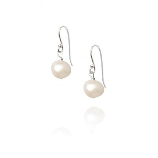 Claudia bradby silver white pearl essential hook earrings Earrings Claudia Bradby