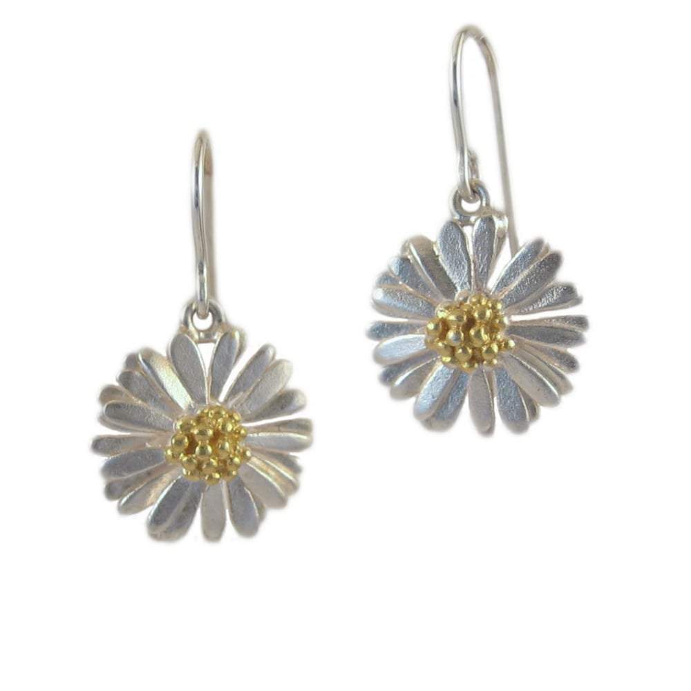 Silver daisy hook earrings Earrings McMaster and Tingley