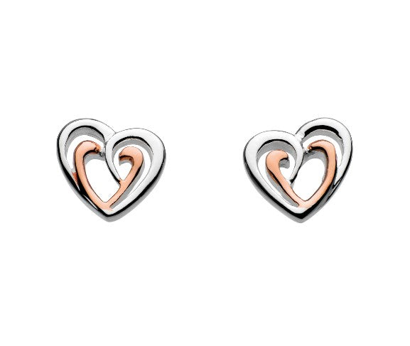 Double Heart Stud Earrings Earrings DEW
