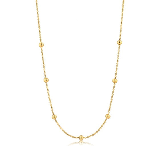 Gold orbit beaded necklace Necklace Ania Haie
