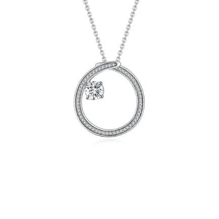 Fei Liu Silver and CZ radiance swirl pendant Pendant Fei liu