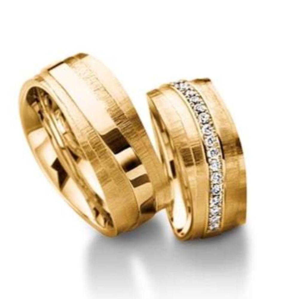 Furrer Jacot 18ct yellow gold TWVS 0.24ct diamond riple effect ring Ring Furrer Jacot