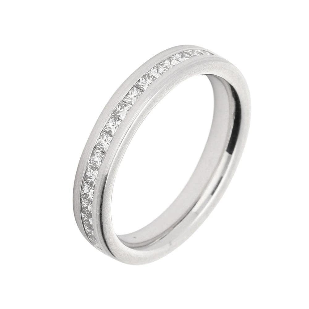 18ct white gold princess 0.50ct TW VS1 diamond ring size M Ring Gerstner