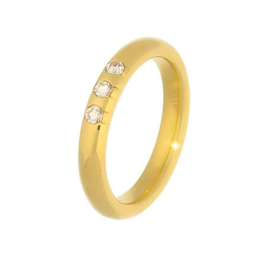 Gerstner 18ct yellow gold three stone diamond 0.12ct TW VS1 eternity ring size L Ring Gerstner