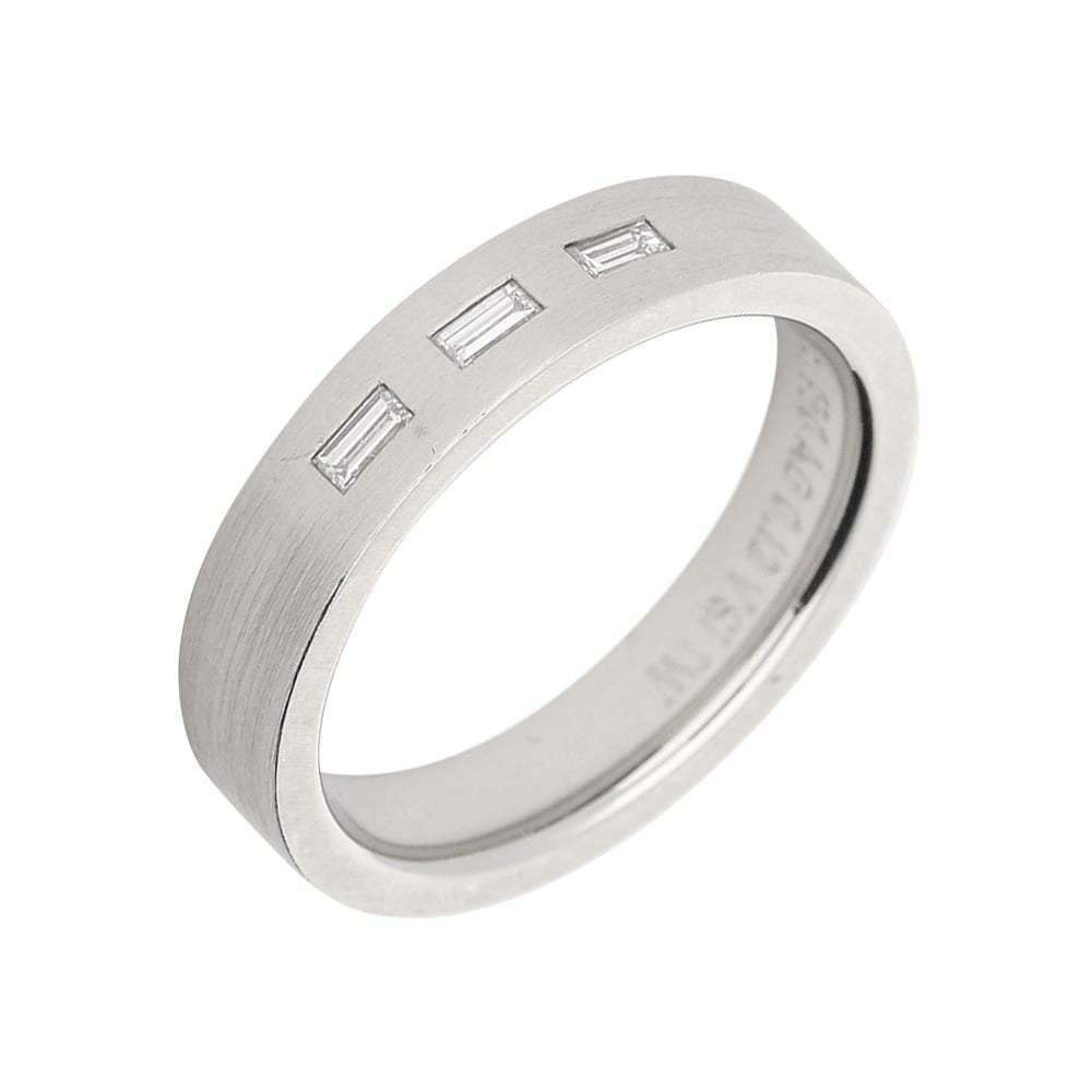 Ladies Platinum 3 baguette 0.12ct TW VS1 diamond ring Ring Gerstner