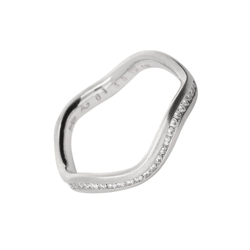 Platinum diamond 0.135ct TW VS1 half eternity shaped ring Ring Gerstner