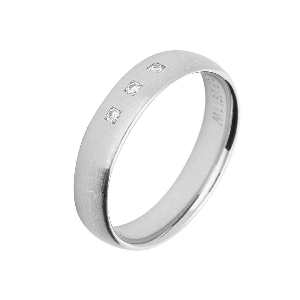 Ladies Platinum triple princess TW VS1 0.04ct diamond ring size M Ring Gerstner