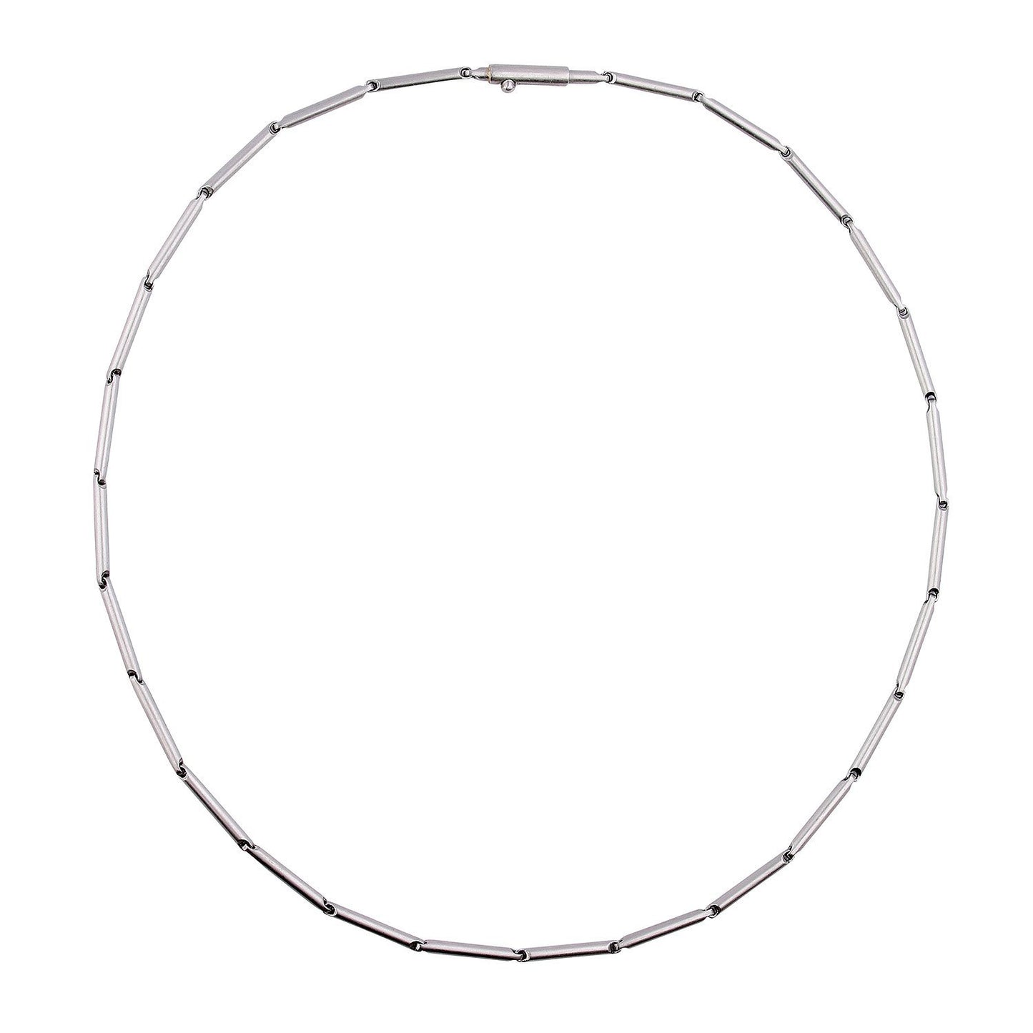 Henrich and Denzel Platinum bar link necklace Necklace Henrich & Denzel   