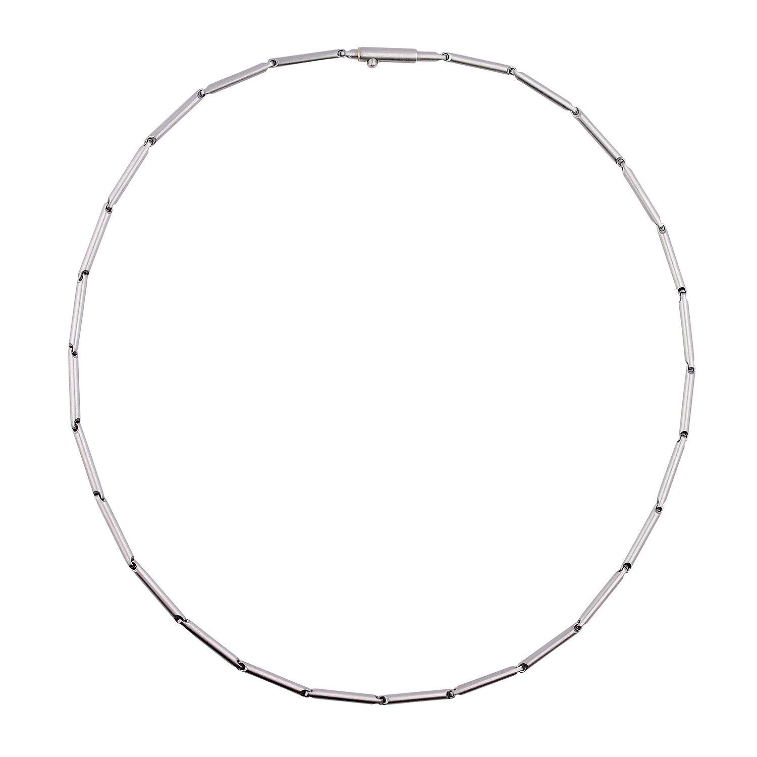 Henrich and Denzel Platinum bar link necklace Necklace Henrich & Denzel   