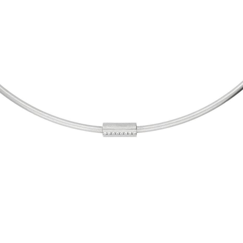 Henrich and Denzel Platinum collar with diamond set clasp Necklace Henrich & Denzel