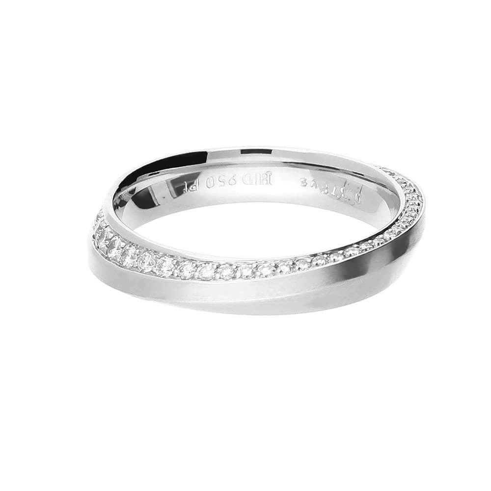 Platinum & Diamond shaped wedding band Ring Henrich & Denzel