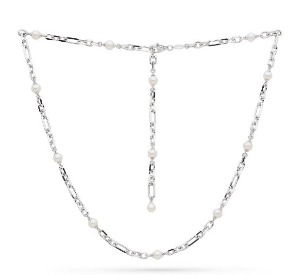 Revival Astoria Figaro Pearl Chain Link Multi Wear Station Necklace Necklaces Kit Heath