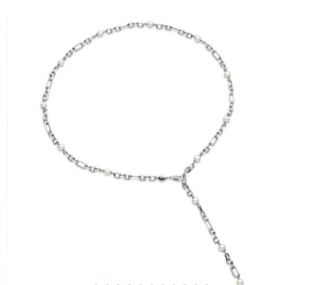 Revival Astoria Figaro Pearl Chain Link Multi Wear Station Necklace Necklaces Kit Heath