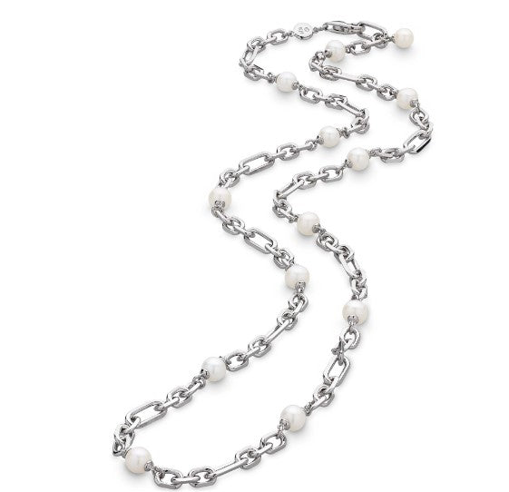 Revival Astoria Figaro Pearl Chain Link Multi Wear Station Necklace Necklaces Kit Heath