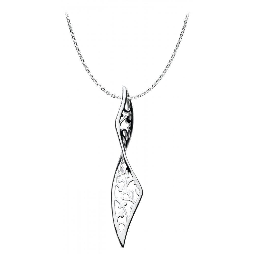 Kit Heath Silver flourish necklace Pendant Kit Heath