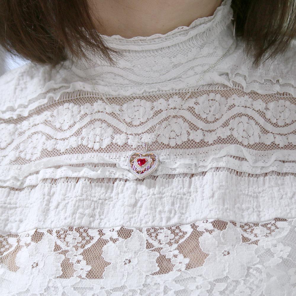 Lola Locket Silver and rose gold Rosie heart locket Locket Lola Locket