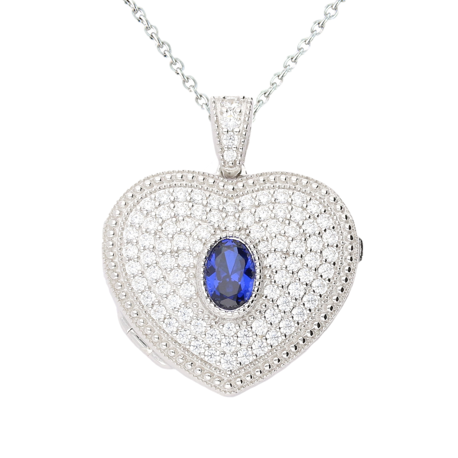Lola Locket Silver blue India heart locket Locket Lola Locket