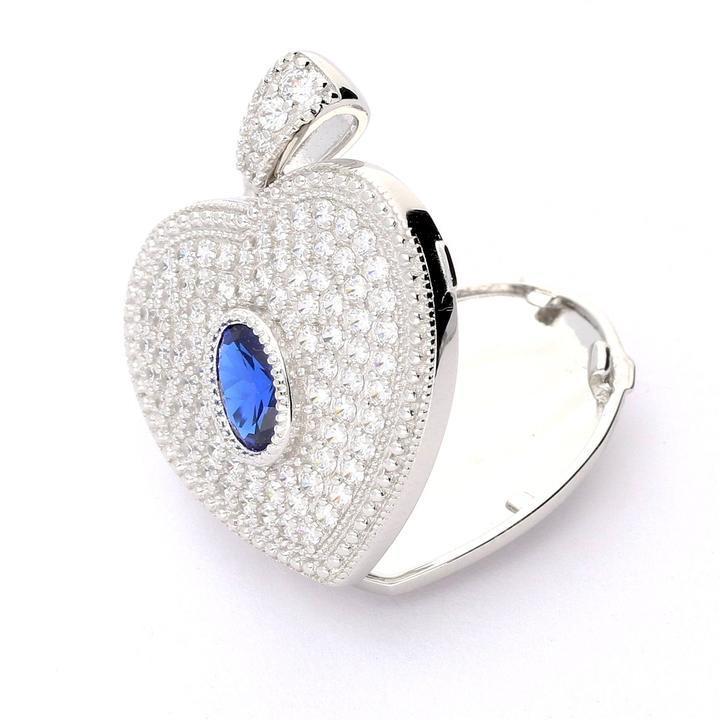 Lola Locket Silver blue India heart locket Locket Lola Locket