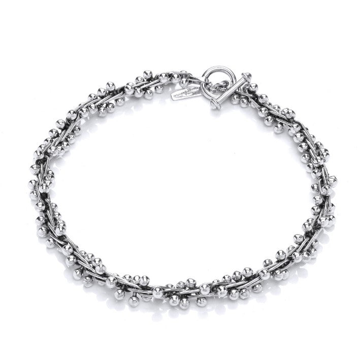 Silver Oxidised Peppercorn Necklace Necklace Cavendish French