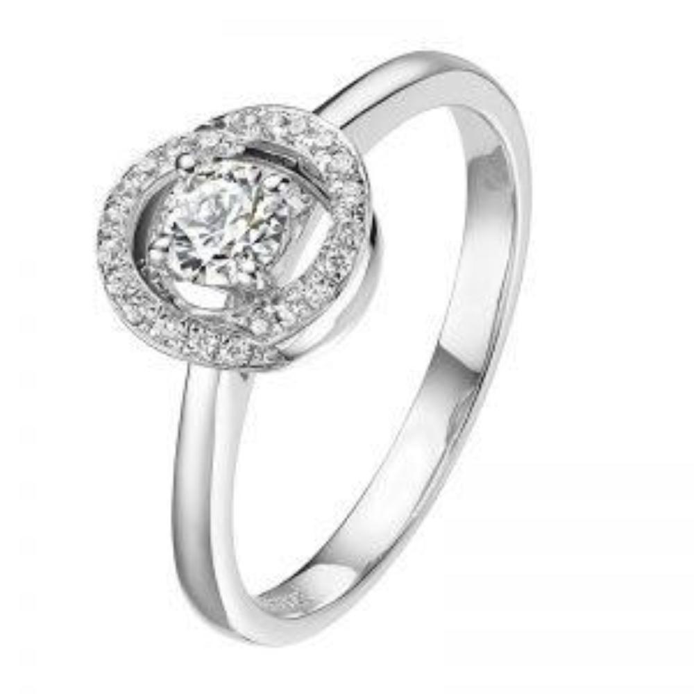 Platinum 0.29CT Aurora Natural Diamond Ring certified DVS2 Ring Fei liu