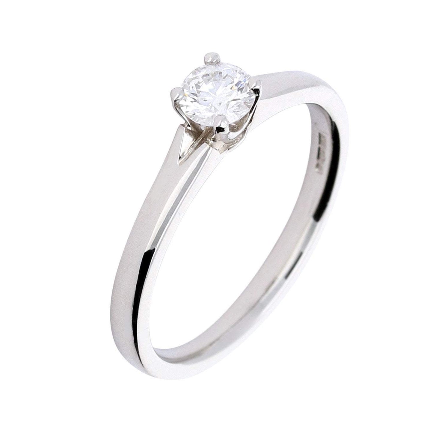 Platinum 0.31ct brilliant certified natural diamond ring Ring Rock Lobster