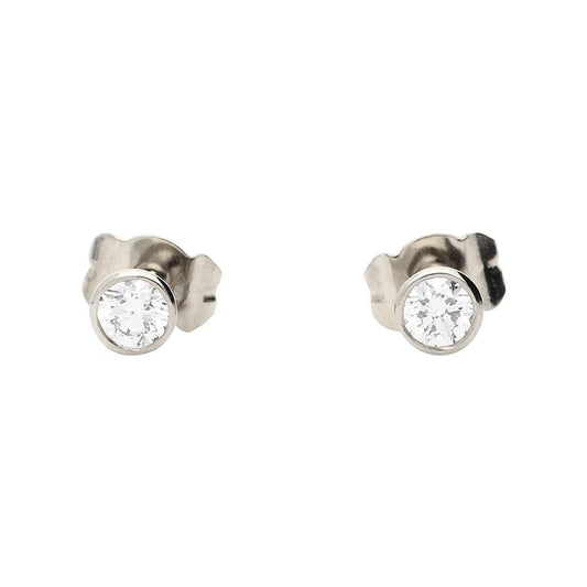 18ct white gold 0.36ct certified diamond stud earrings Earrings Domino